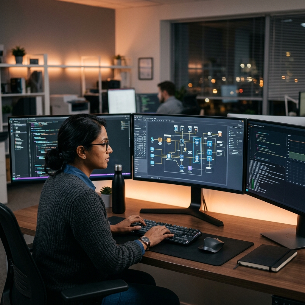 IT Specialist working on automation blueprints